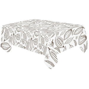 cacao beans leaves pattern Tablecloth