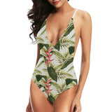 heliconia pattern Women's One-Piece Swimsuit