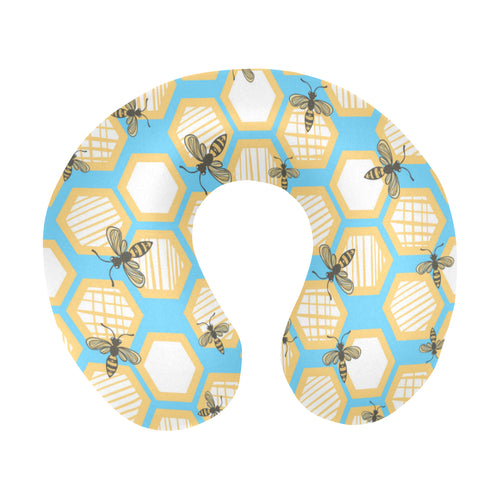 Bee honeycomb pattern U-Shaped Travel Neck Pillow