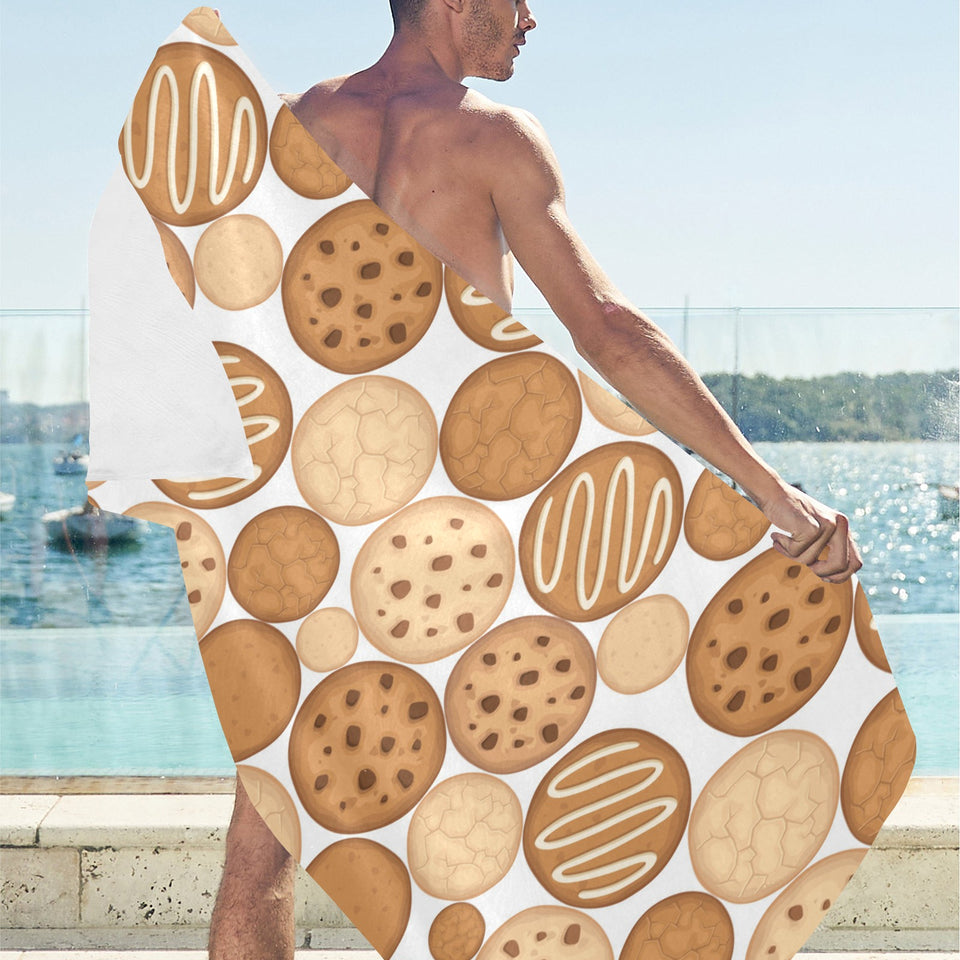 Various cookie pattern Beach Towel