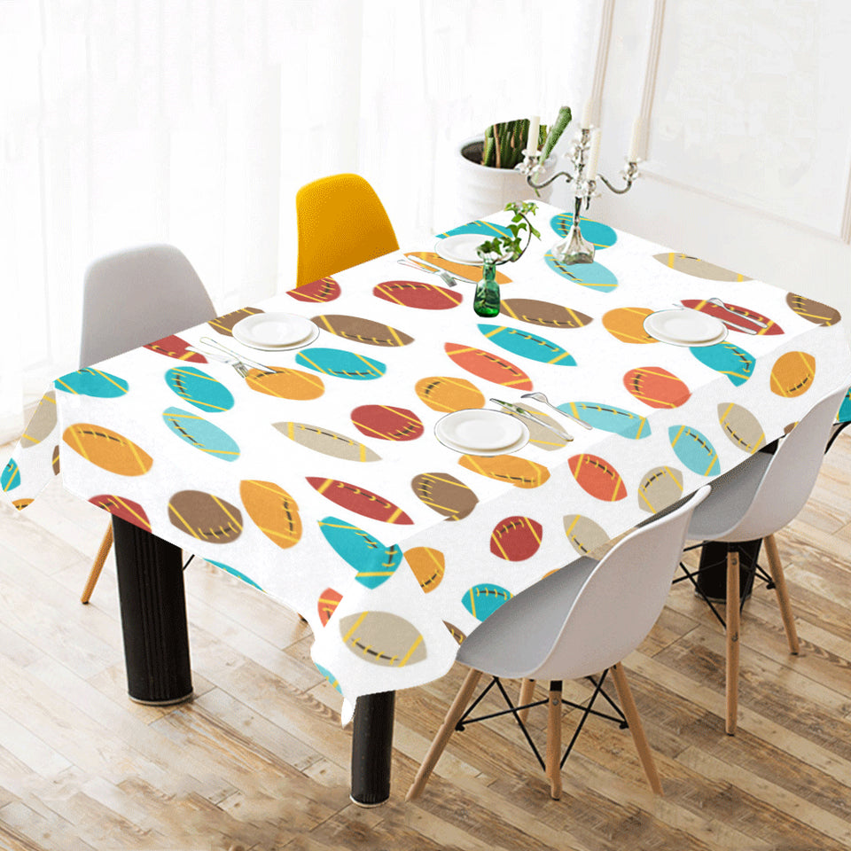 Colorful american football ball pattern Tablecloth