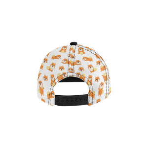 Brown pomeranian pattern All Over Print Snapback Cap