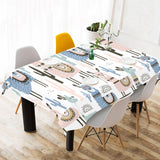 lama Alpaca cactus hand drawn pattern Tablecloth