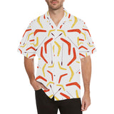 Waterclor boomerang Australian aboriginal ornament Men's All Over Print Hawaiian Shirt