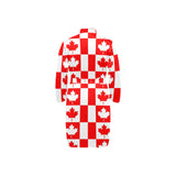 Canada Pattern Print Design 05 Men's Long Sleeve Belted Night Robe