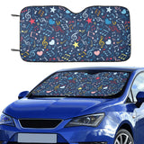 Music Notes Pattern Print Design 03 Car Sun Shade