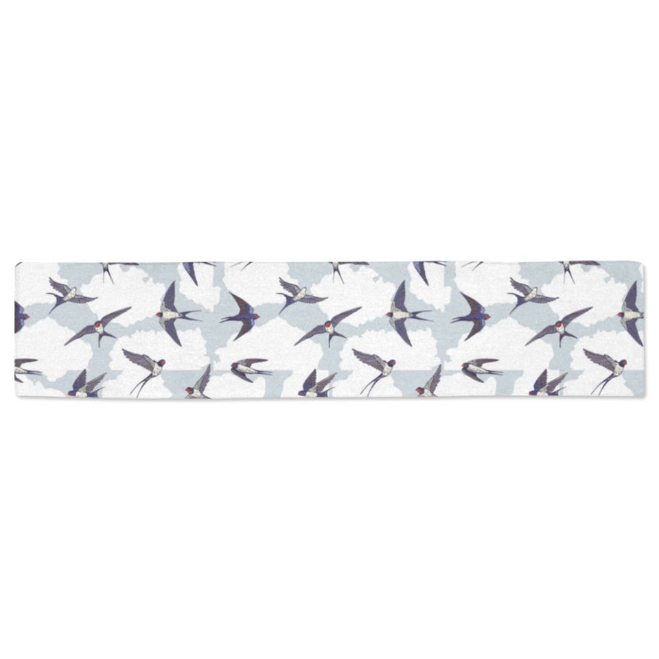 Swallow Pattern Print Design 05 Table Runner