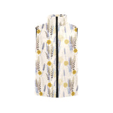 Lavender modern pattern blackground Men's Padded Vest