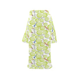 Tennis Pattern Print Design 01 Blanket Robe with Sleeves