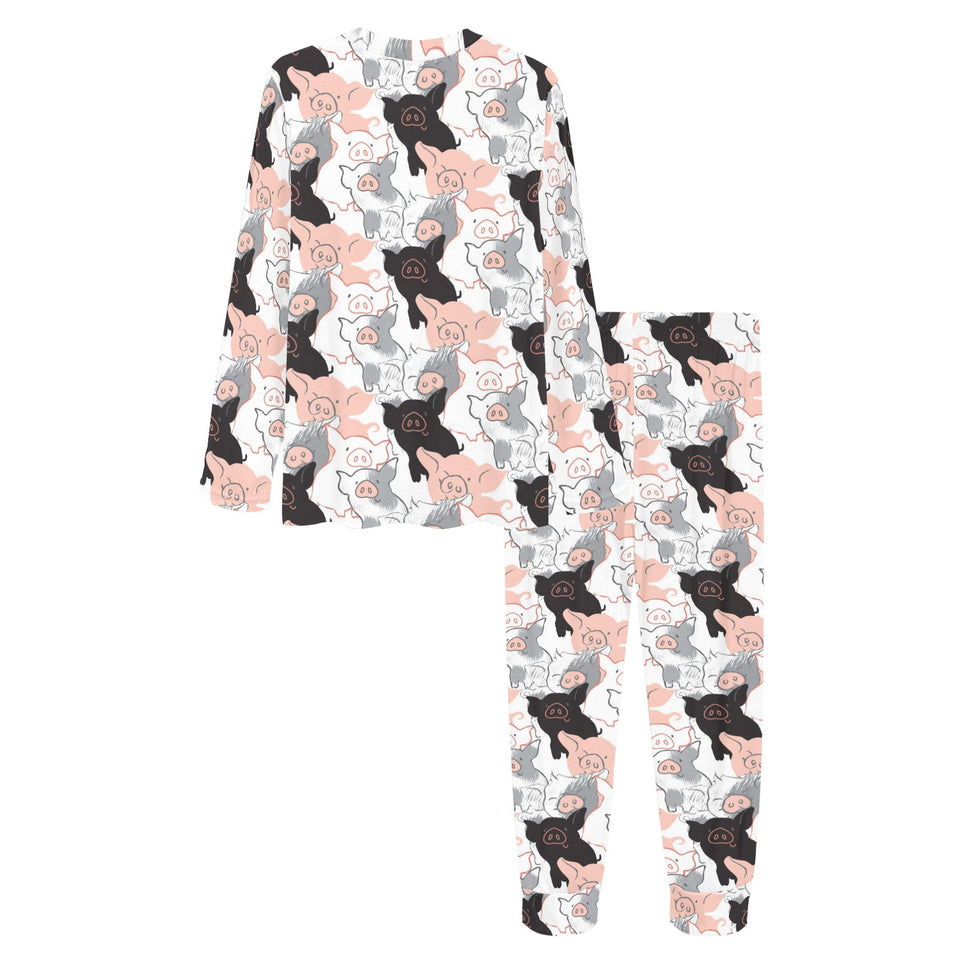 Pig Pattern Print Design 05 Women's All Over Print Pajama Set