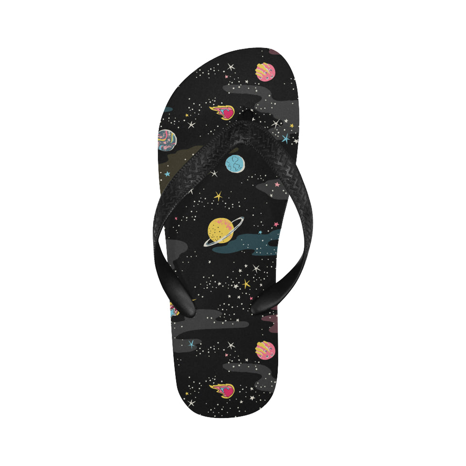 space pattern Unisex Flip Flops