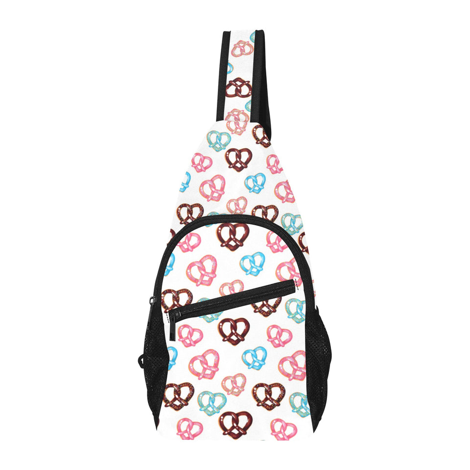 Pretzels Pattern Print Design 04 All Over Print Chest Bag