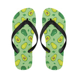 Avocado pattern green background Unisex Flip Flops