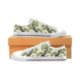 Bonsai pattern Men's Low Top Shoes White