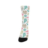 Colorful shell pattern Crew Socks