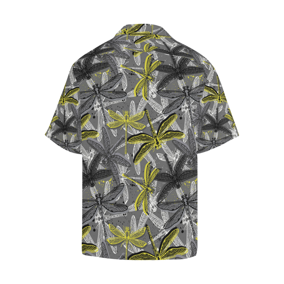 Hand drawn dragonfly pattern Men's All Over Print Hawaiian Shirt