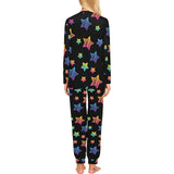 Colorful star pattern Women's All Over Print Pajama Set