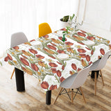 Red tulips and daffodils pattern Tablecloth