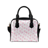 Watercolor pink heart pattern Shoulder Handbag