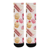 Cake cupcake sweets pattern Crew Socks