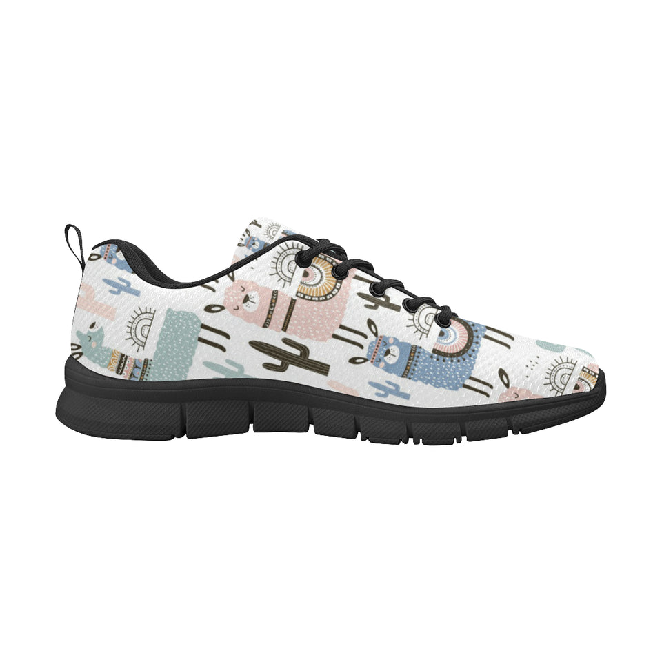 lama Alpaca cactus hand drawn pattern Men's Sneaker Shoes
