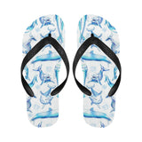 Watercolor dolphin pattern Unisex Flip Flops