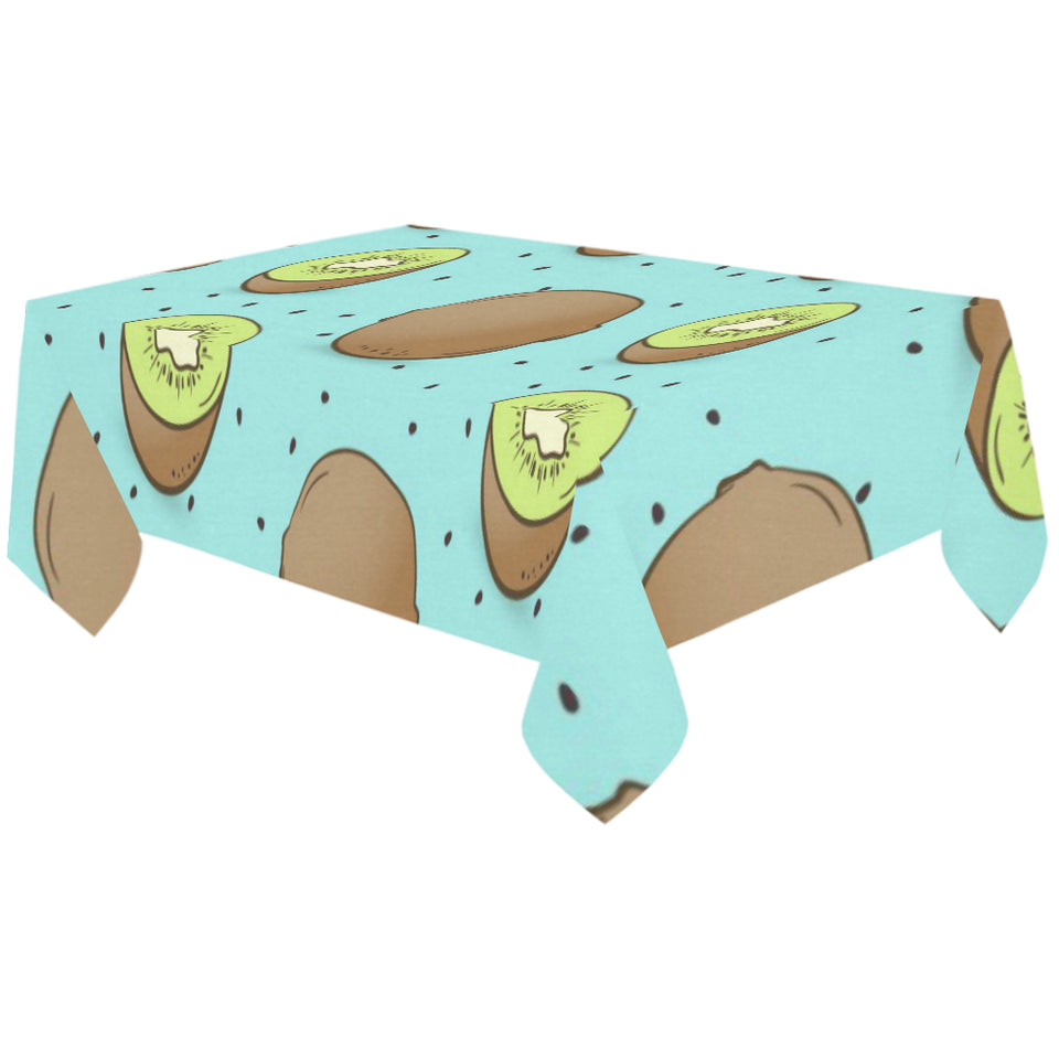 Kiwi blue background Tablecloth