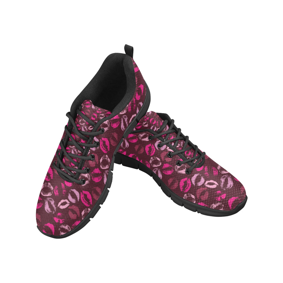 Lips Pattern Print Design 03 Men's Breathable Sneakers ( Model 055)