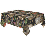 Skull rose humming bird flower pattern Tablecloth