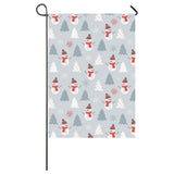 Snowman christmas tree snow gray background House Flag Garden Flag