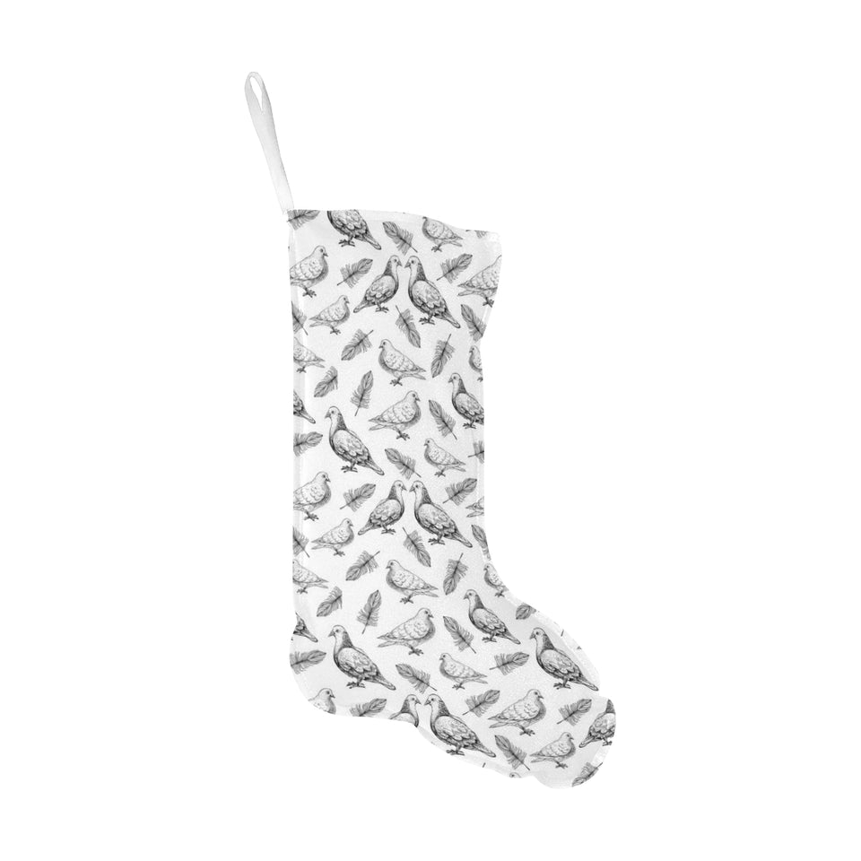 Pigeon Pattern Print Design 05 Christmas Stocking