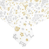 Christmas tree Christmas element Silver gold patte Tablecloth