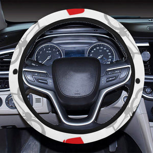 Bicycle Pattern Print Design 04 Car Steering Wheel Cover