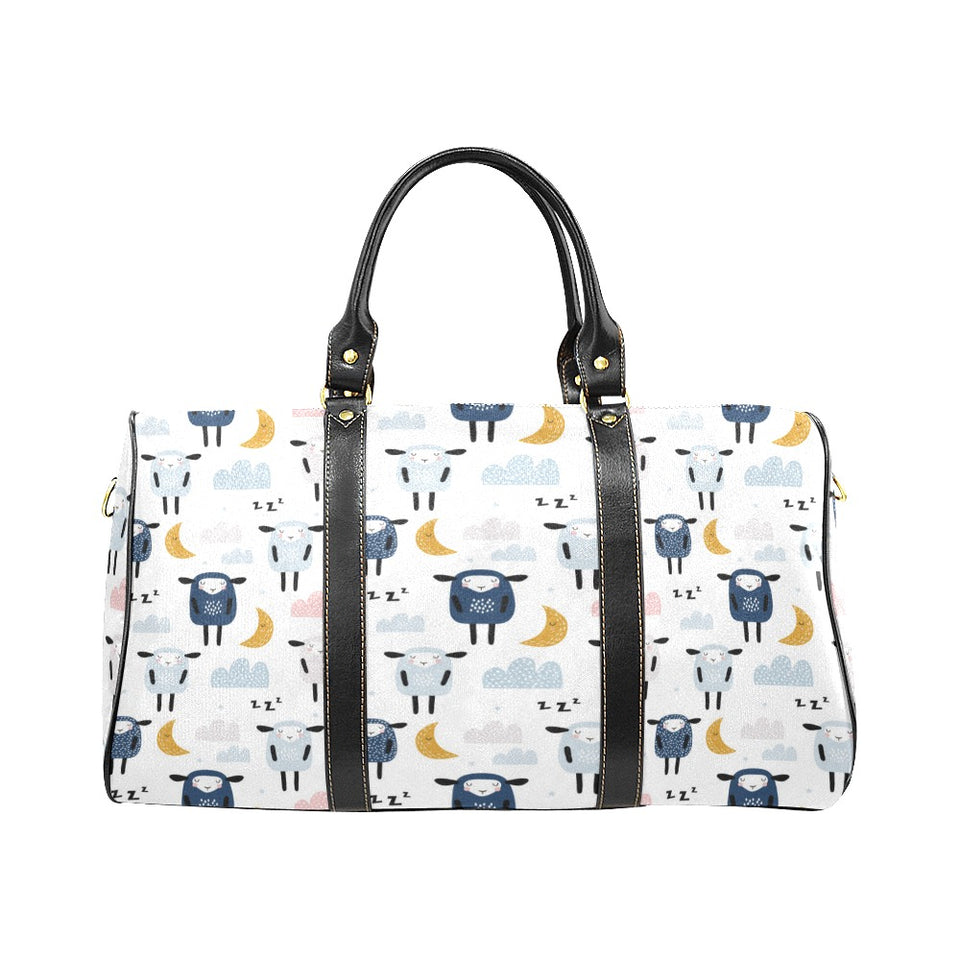 Cute sleeping sheep moon cloud pattern Travel Bag