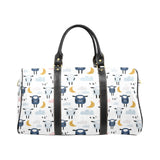 Cute sleeping sheep moon cloud pattern Travel Bag