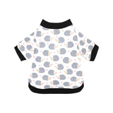 Hedgehog Pattern Print Design 04 All Over Print Pet Dog Round Neck Fuzzy Shirt