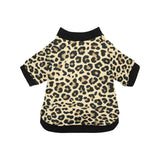 Leopard print design pattern All Over Print Pet Dog Round Neck Fuzzy Shirt