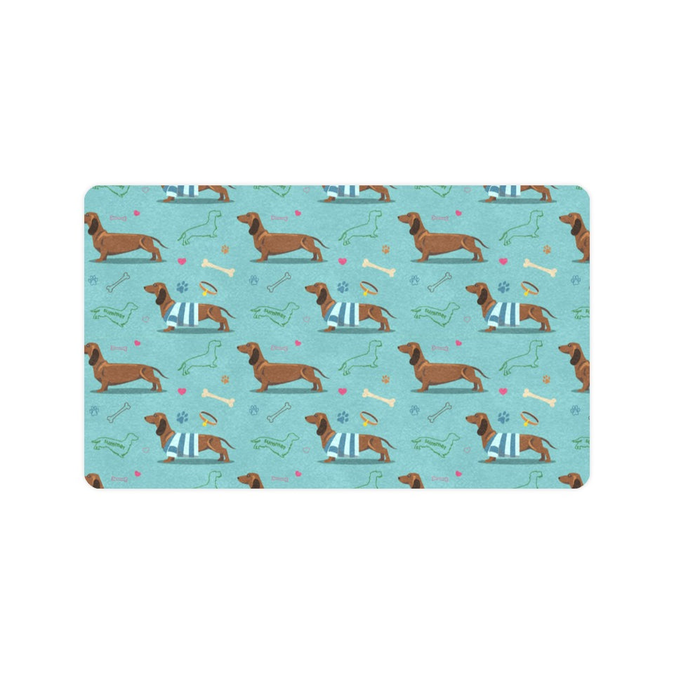 Dachshund decorative background Doormat