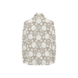 Scallop shell pattern Women's Long Sleeve Polo Shirt