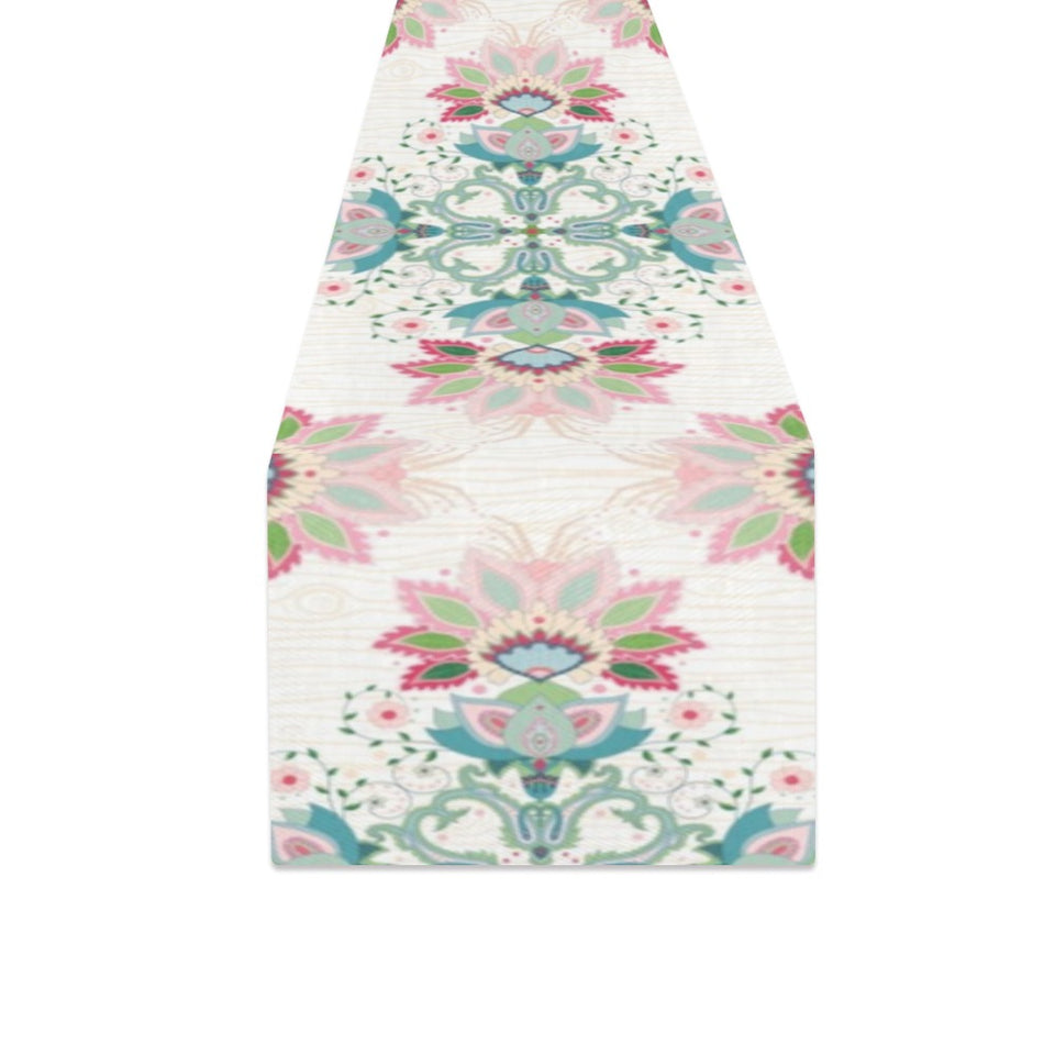 Square floral indian flower pattern Table Runner