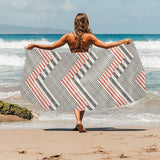 zigzag chevron striped pattern Beach Towel