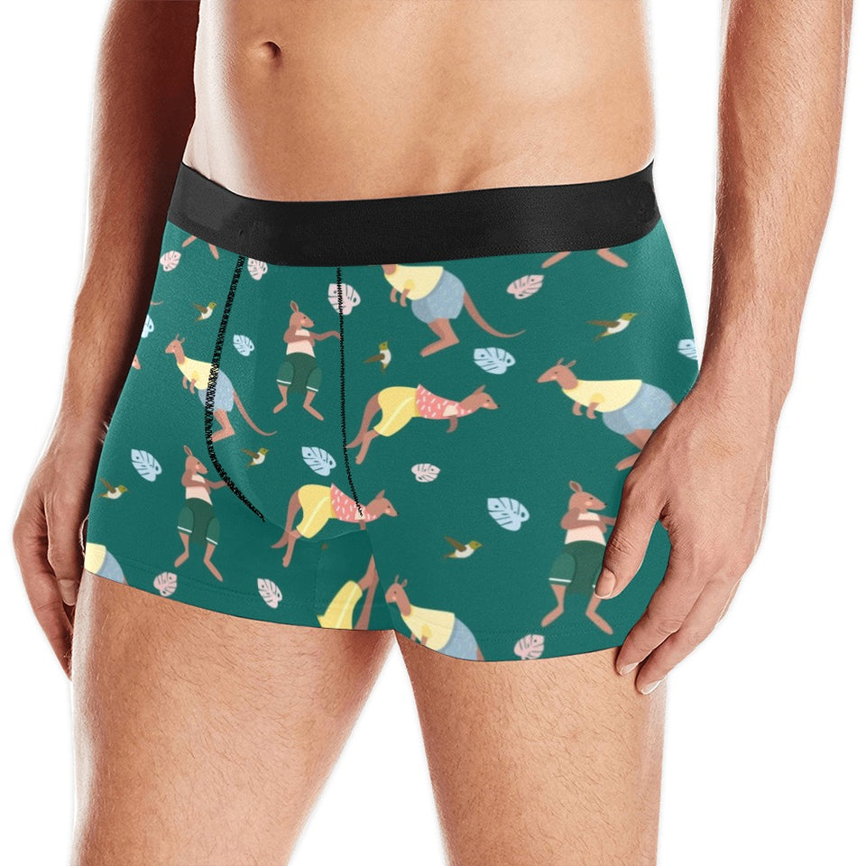 Kangaroo leaves pattern Men's All Over Print Boxer Briefs Men's Underwear