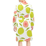 Guava pattern Men's Long Sleeve Belted Night Robe