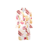 Cake cupcake sweets pattern Men's Long Sleeve Belted Night Robe