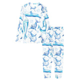 Watercolor dolphin pattern Women's All Over Print Pajama Set