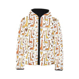 Giraffe Pattern Print Design 04 Kids' Boys' Girls' Padded Hooded Jacket
