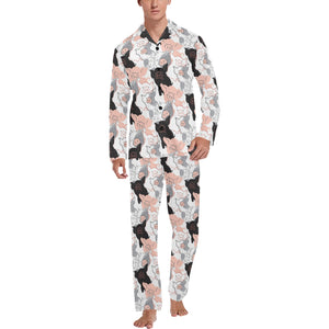 Pig Pattern Print Design 04 Men's Long Pajama Set