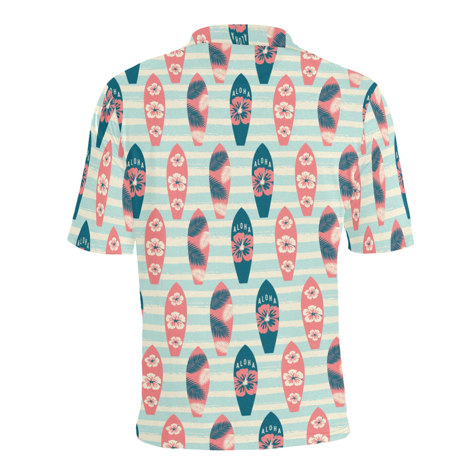 Surfboard Pattern Print Design 02 Men's All Over Print Polo Shirt