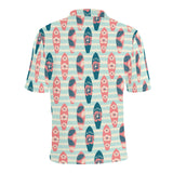Surfboard Pattern Print Design 02 Men's All Over Print Polo Shirt