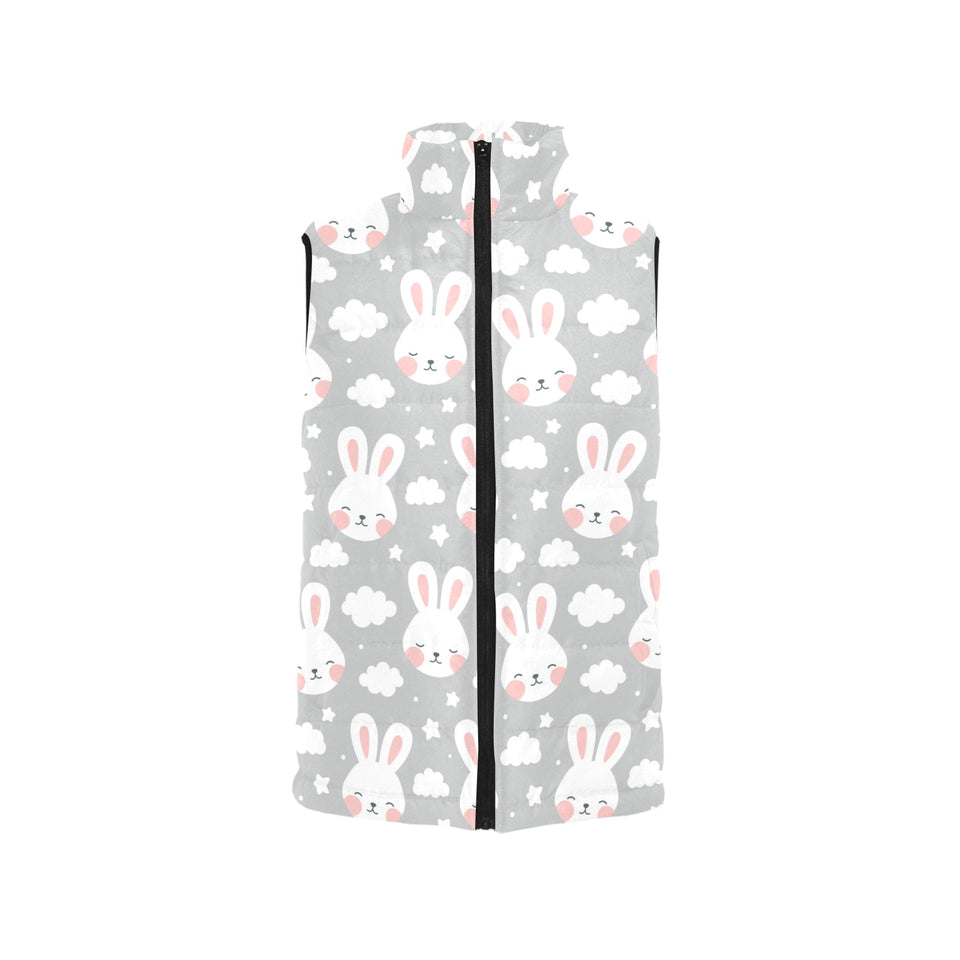 Rabbit cloud Pattern Women's Padded Vest